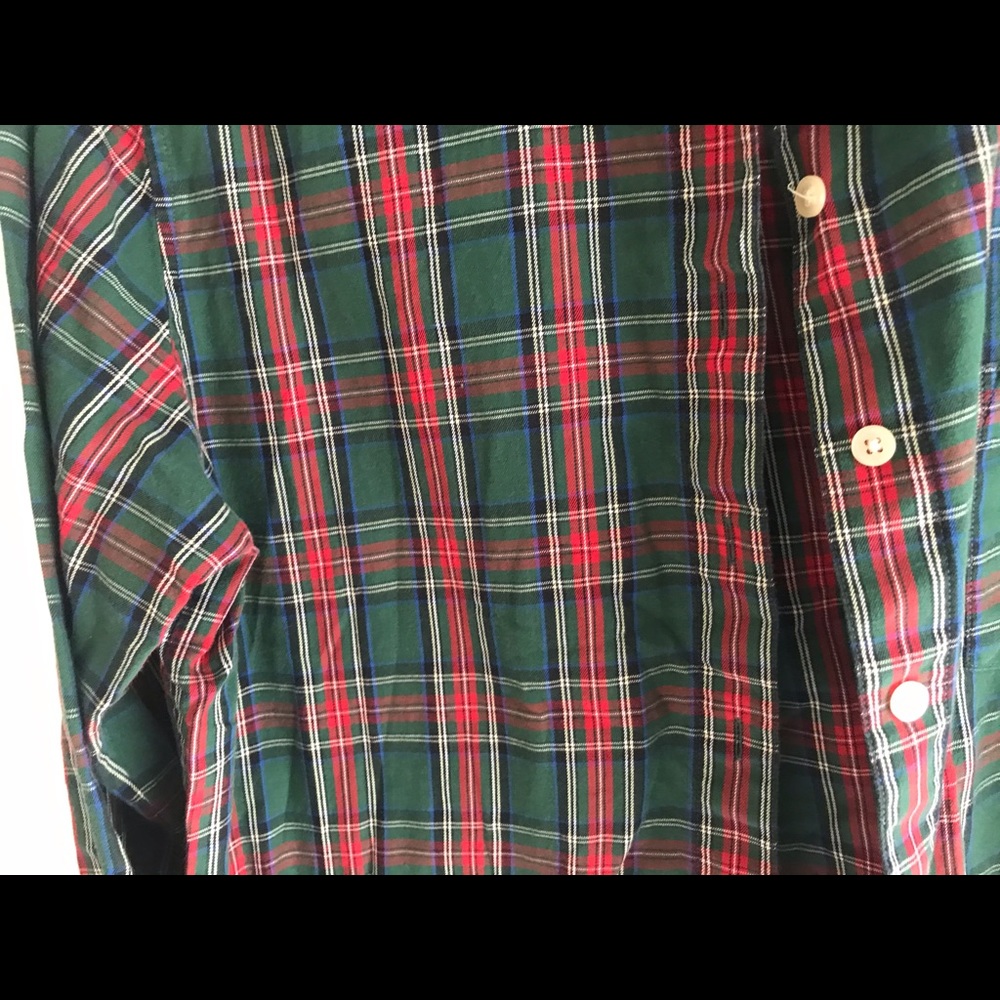 Pendleton Green Plaid Button Down, Sz Medium - image 5